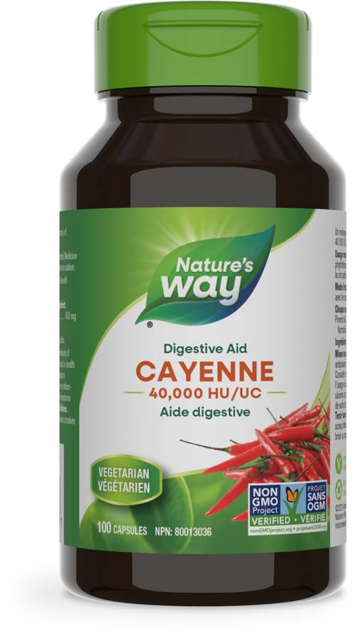 Cayenne, 40,000 HU / 100 capsules