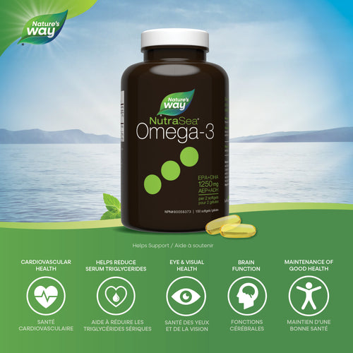 Gels liquides NutraSea® Oméga-3, menthe fraîche / 150 gélules