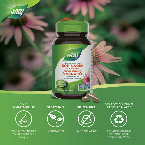 Echinacea, Aerial Parts / 100 capsules