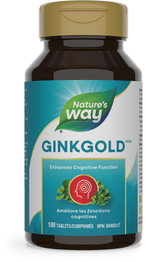 Ginkgold, extrait standardisé de Ginkgo Biloba / 100 comprimés