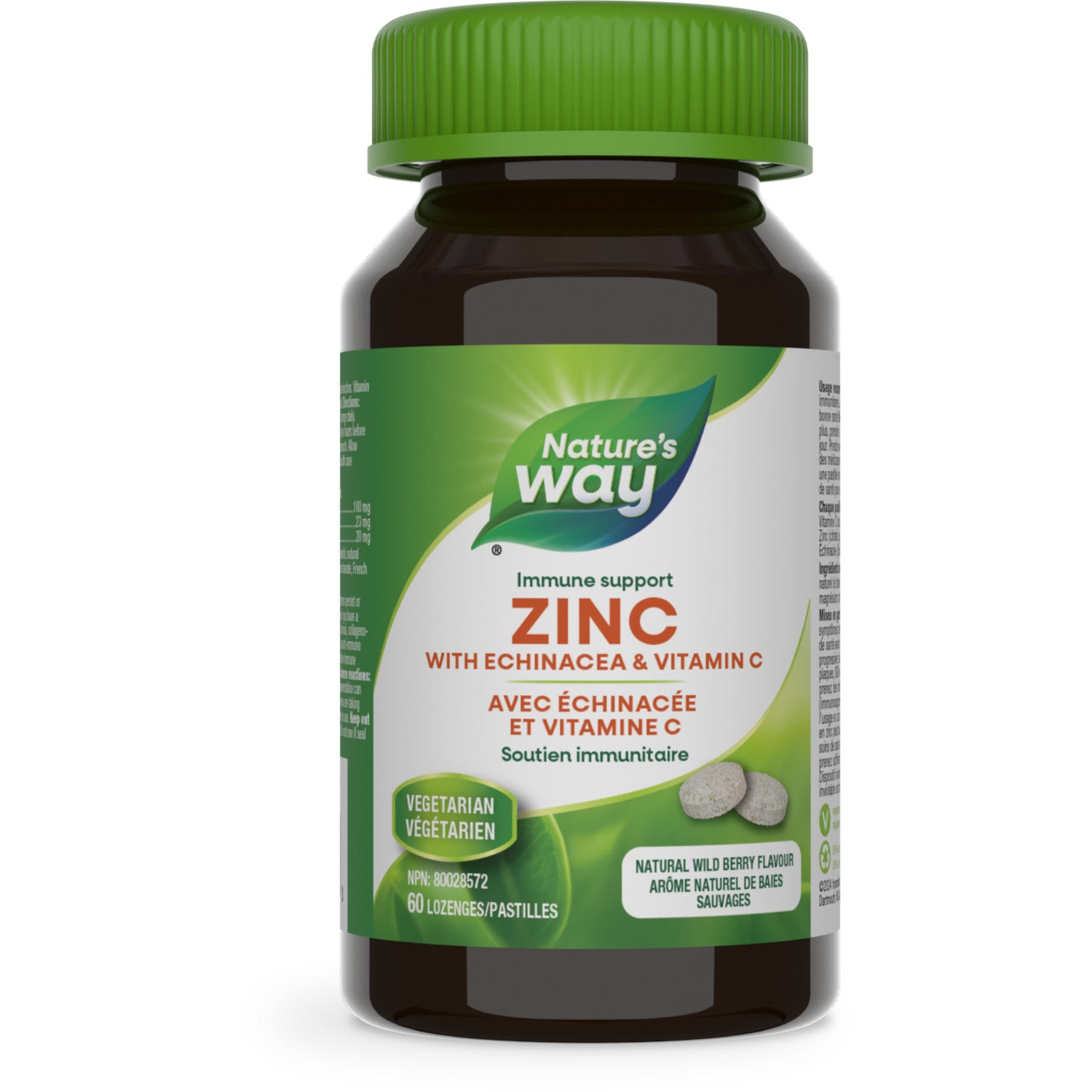 Zinc avec Echinacea & Vitamine C / 60 pastilles