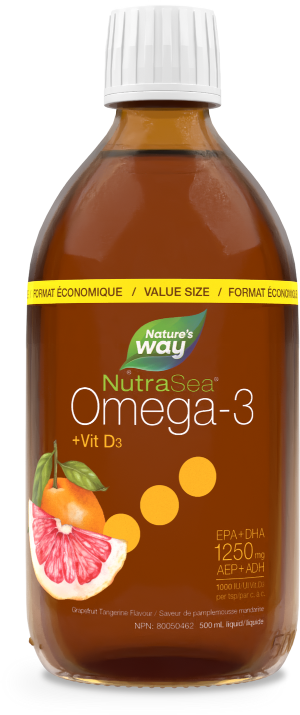 NutraSea+D™ Omega-3, Grapefruit Tangerine / 16.9 fl oz (500 ml)