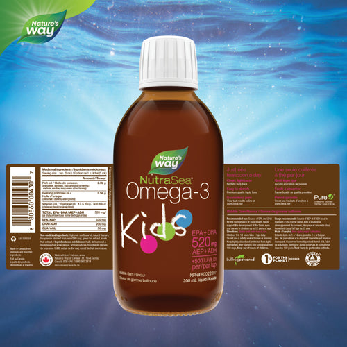 NutraSea® Kids Oméga-3 pour Enfants, Gomme balloune / 200 mL (6,8 oz liq.)