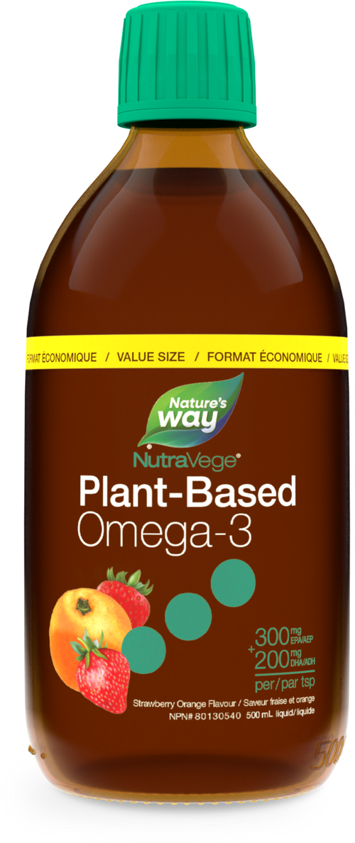 NutraVege™ Omega-3, à base de plantes, fraise orange / 16,9 fl oz (500 ml)