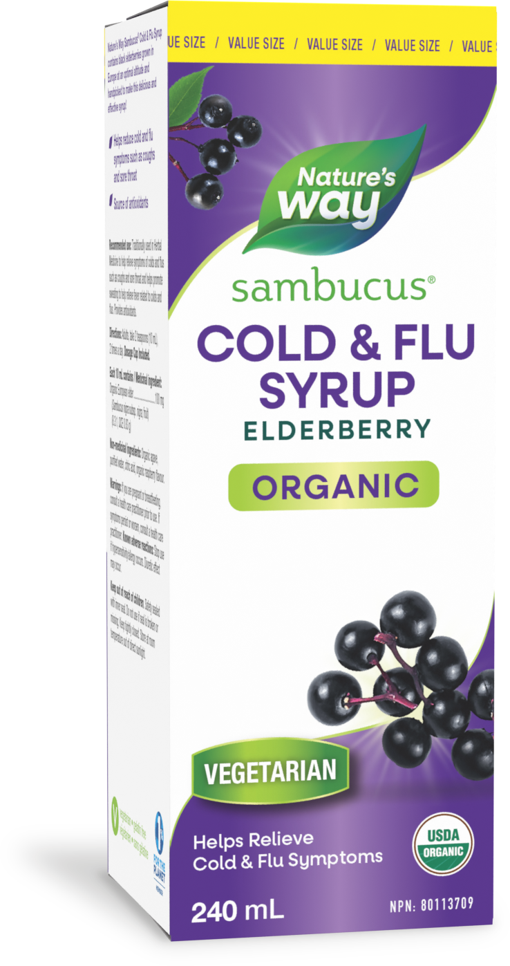 Organic Sambucus Cold and Flu Care, Syrup / 8 fl oz (240 ml)