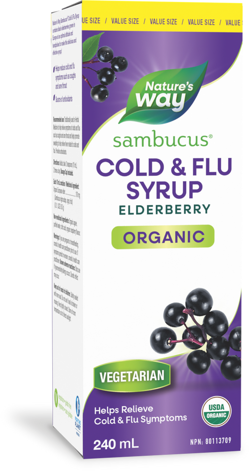 Organic Sambucus Cold and Flu Care, Syrup / 8 fl oz (240 ml)