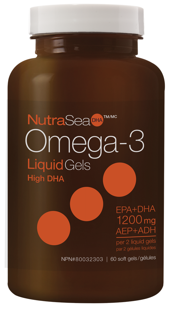 NutraSea® Omega-3 DHA Liquid Gels, Fresh Mint / 60 softgels