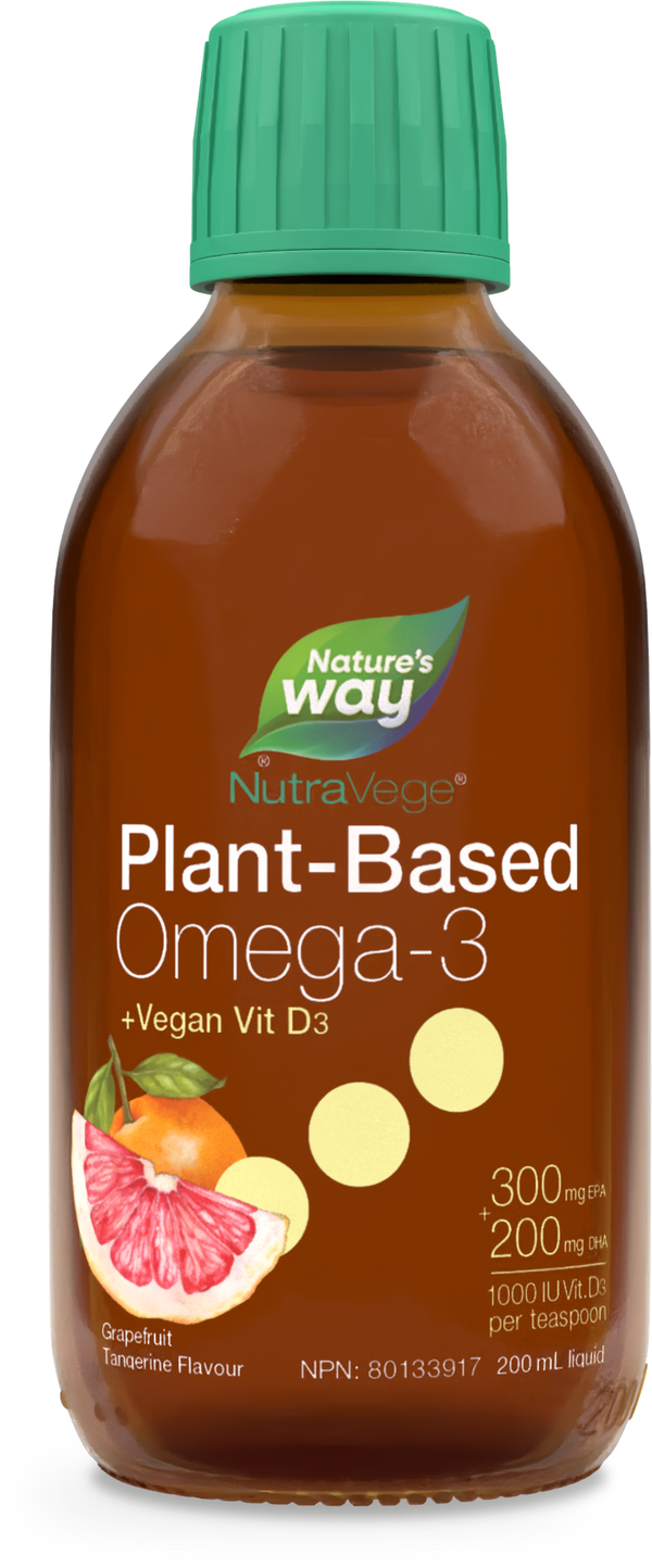 NutraVege™ Omega-3 +D, Plant Based, Grapefruit Tangerine / 6.8 fl oz (200 ml)