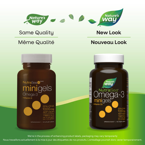 NutraSea+D™ Oméga-3 Mini Gels, Menthe Fraîche / 120 gélules