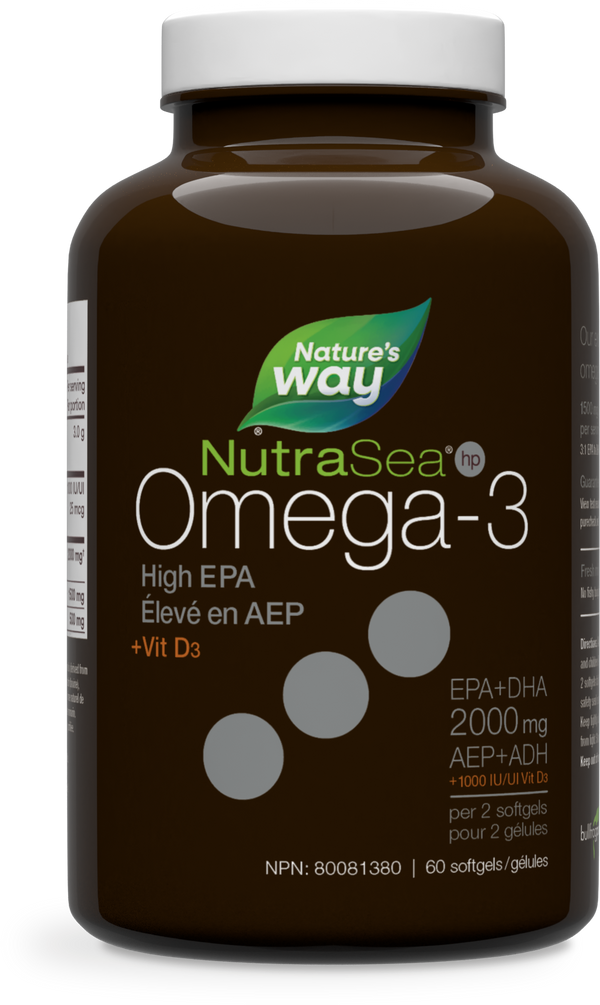 NutraSea® HP™ +D Omega-3 Liquid Gels, Fresh Mint / 60 softgels