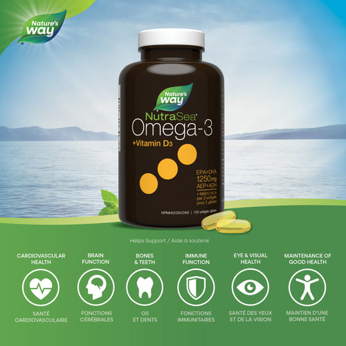 NutraSea+D™ Omega-3 Liquid Gels, Fresh Mint / 150 softgels