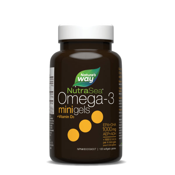 NutraSea+D™ Oméga-3 Mini Gels, Menthe Fraîche / 120 gélules