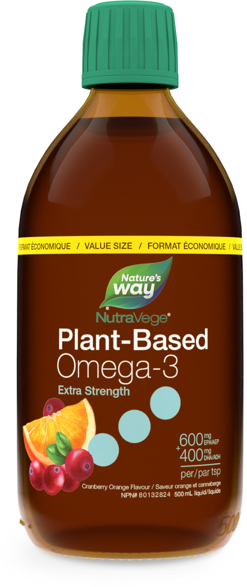 NutraVege™ Omega-3, à base de plantes, extra fort, canneberge orange / 16,9 fl oz (500 ml)