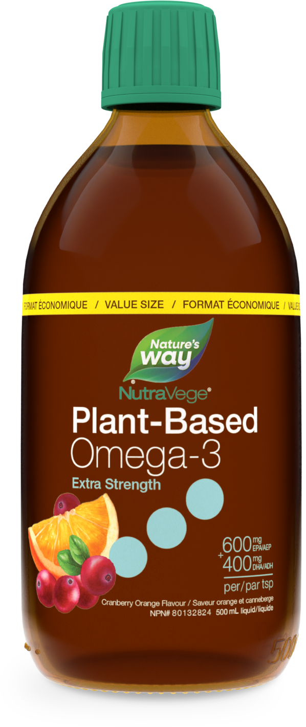 NutraVege™ Omega-3, à base de plantes, extra fort, canneberge orange / 16,9 fl oz (500 ml)