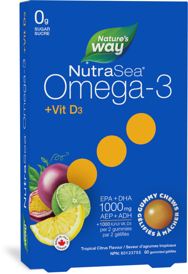NutraSea Omega 3 Gummy Chews 60ct / 60 s