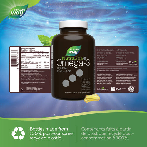 Gels liquides NutraSea® HP™ Oméga-3, menthe fraîche / 60 gélules