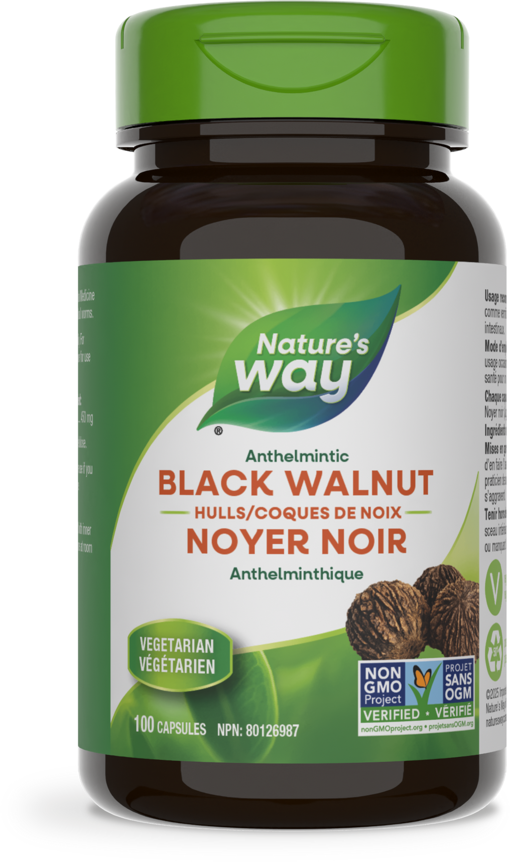 Black Walnut Hulls / 100 capsules