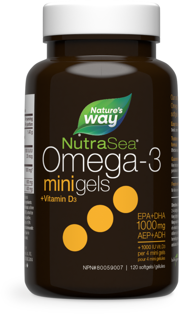 NutraSea+D™ Omega-3 Mini Gels, Fresh Mint / 120 softgels