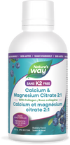 Citrate de calcium et de magnésium 2: 1 avec collagène, myrtille / 16,9 fl oz (500 ml)