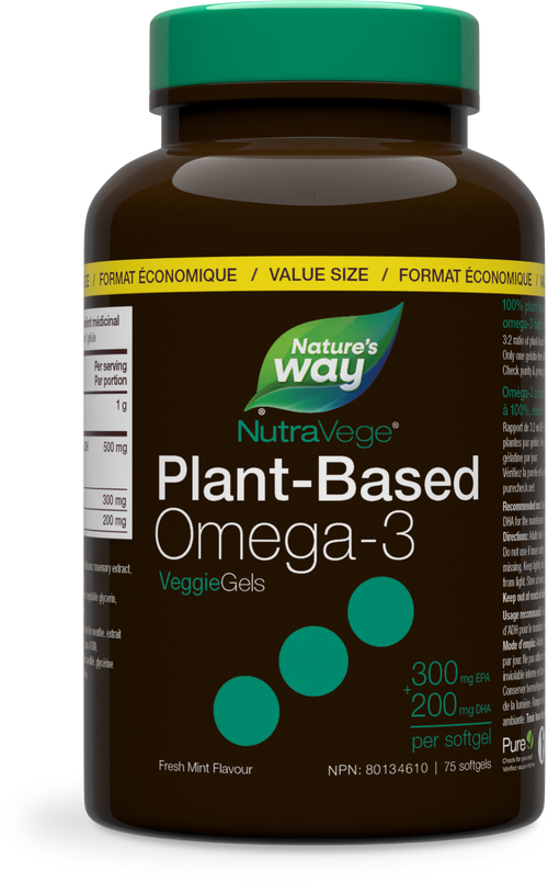 NutraVege Omega-3 Plant 75 Liquidgels / 75 softgels