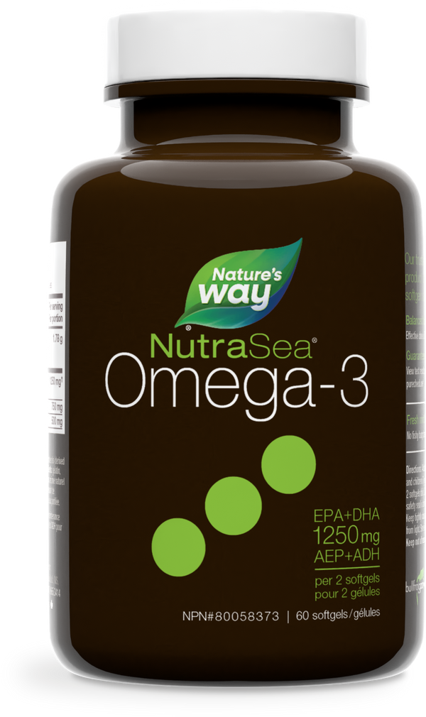NutraSea® Oméga-3 Gélules liquides, Menthe fraîche / 60 gélules