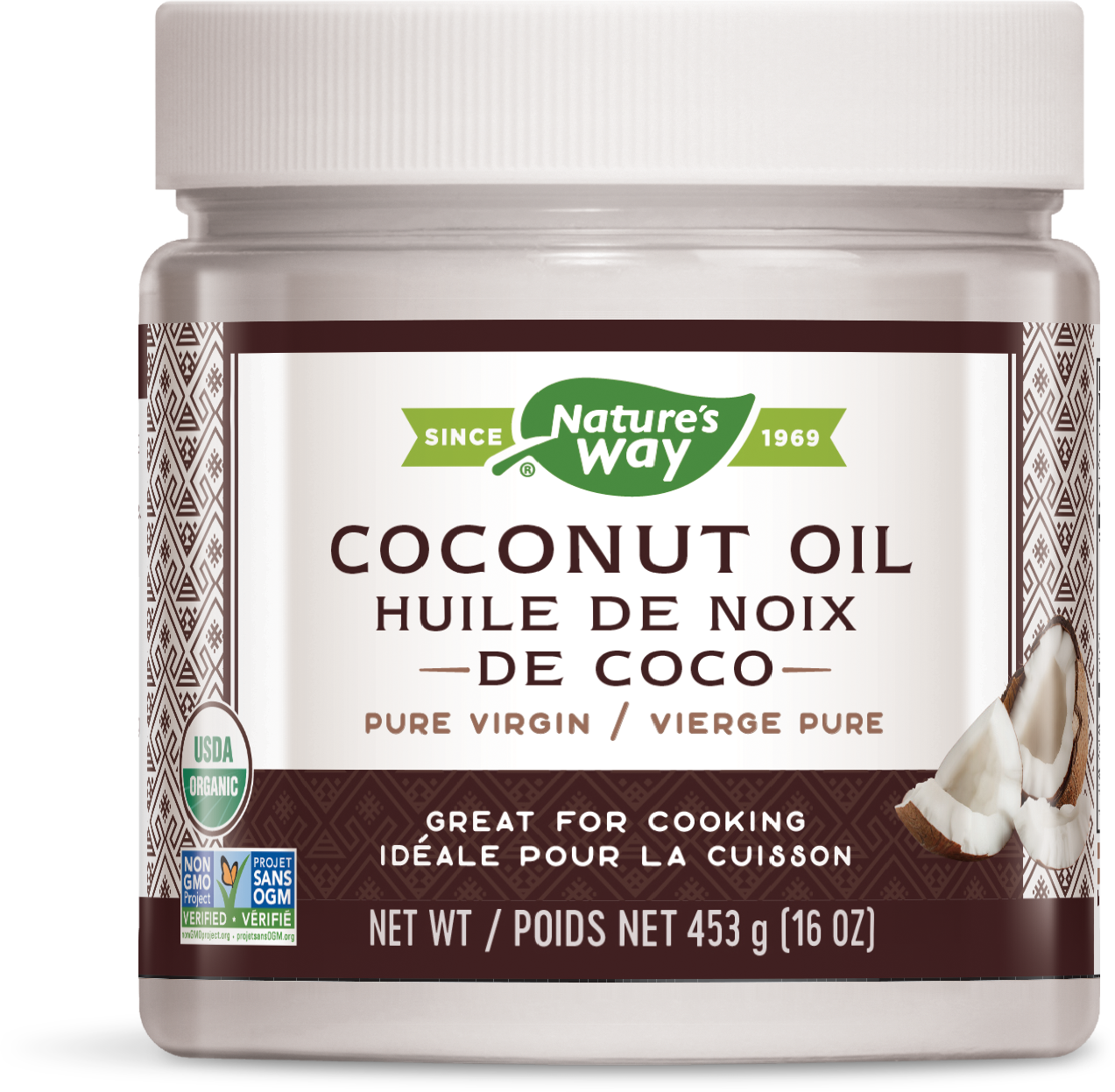 Coconut Oil Organic Pure Virgin / 16 oz (454 g)