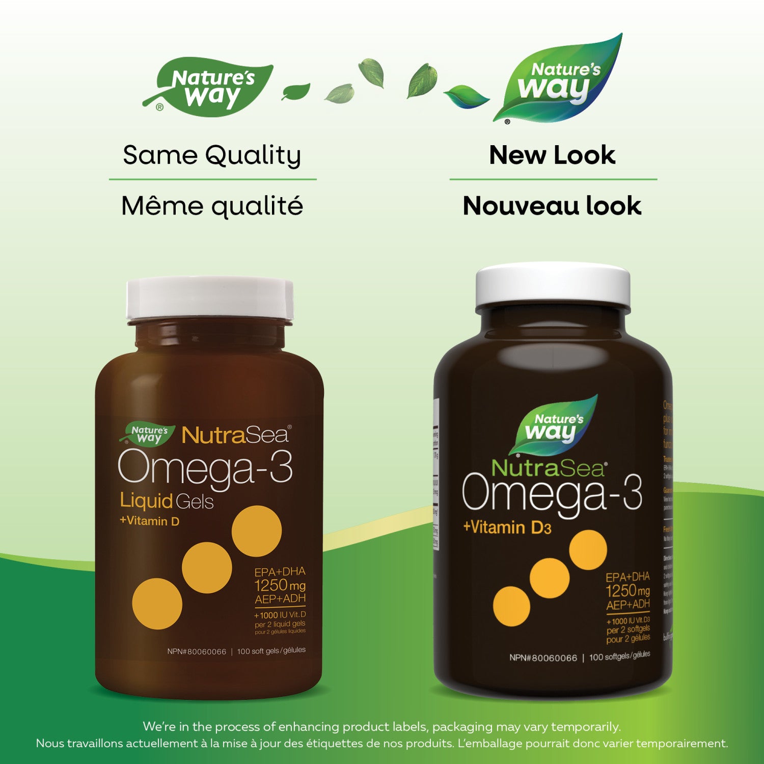 NutraSea+D™ Omega-3 Liquid Gels, Fresh Mint / 100 softgels