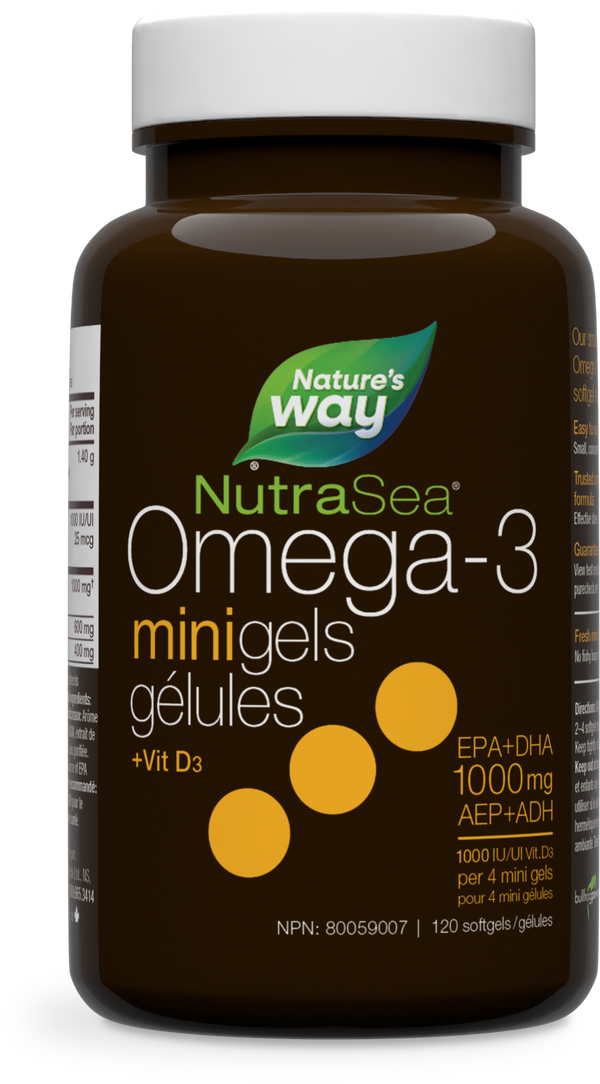 NutraSea+D™ Omega-3 Mini Gels, Fresh Mint / 120 softgels