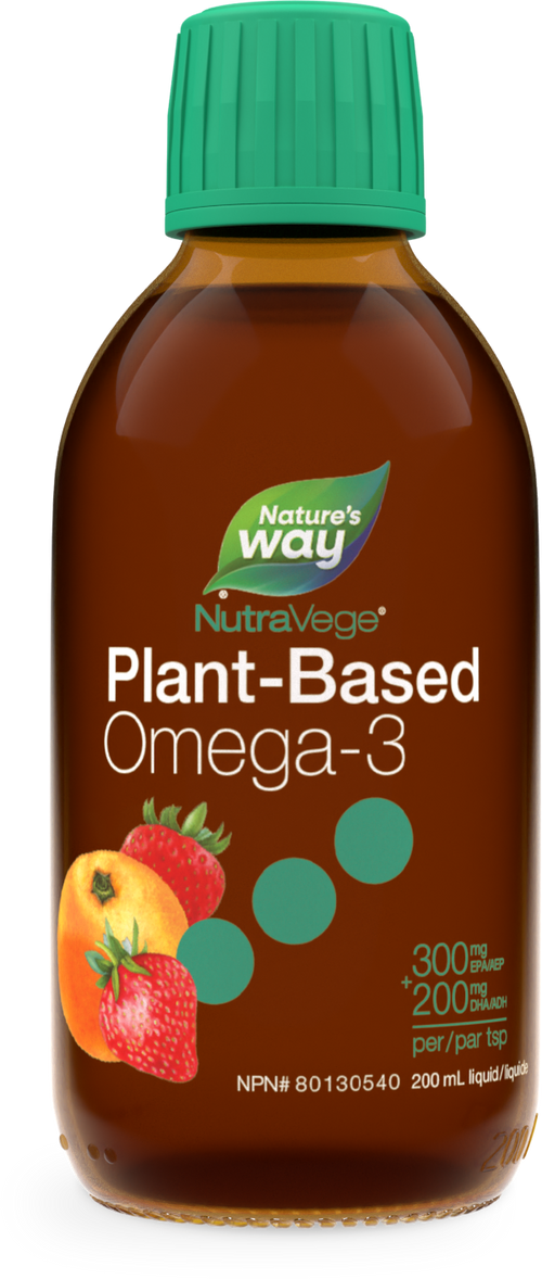NutraVege Oméga-3 à base de plante, Fraise Orange / 200 mL (6,8 oz liq.)