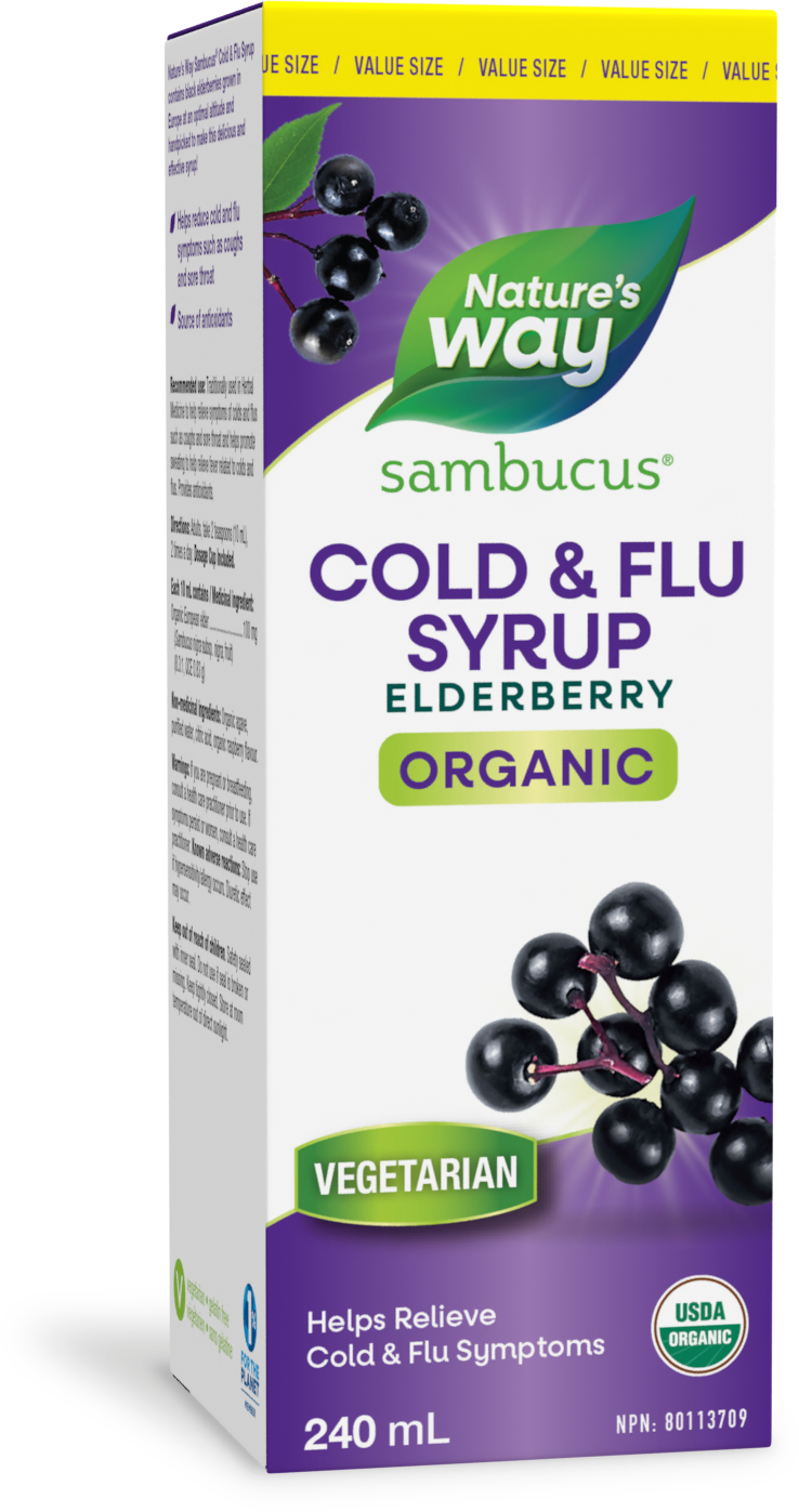 Organic Sambucus Cold and Flu Care, Syrup / 8 fl oz (240 ml)