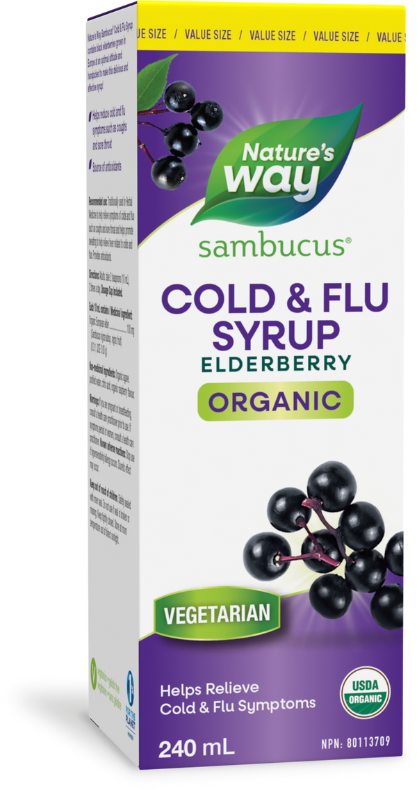 Organic Sambucus Cold and Flu Care, Syrup / 8 fl oz (240 ml)