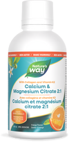 Citrate de calcium et de magnésium 2:1 avec vitamine K2 et collagène, orange / 16,9 fl oz (500 ml)