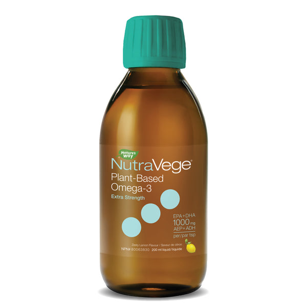 NutraVege™ Omega-3, à base de plantes, extra fort, citron / 6,8 fl oz (200 ml)