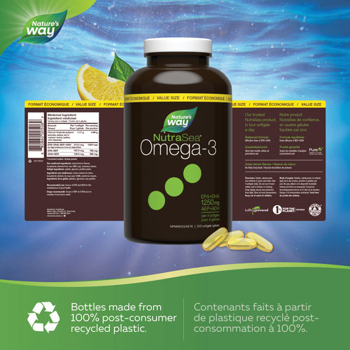 Gels liquides NutraSea® Oméga-3, citron / 240 gélules