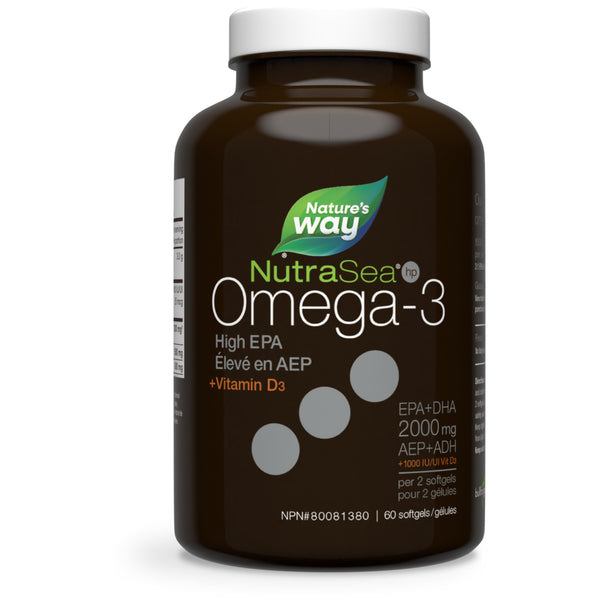 NutraSea® HP™ +D Omega-3 Liquid Gels, Fresh Mint / 60 softgels