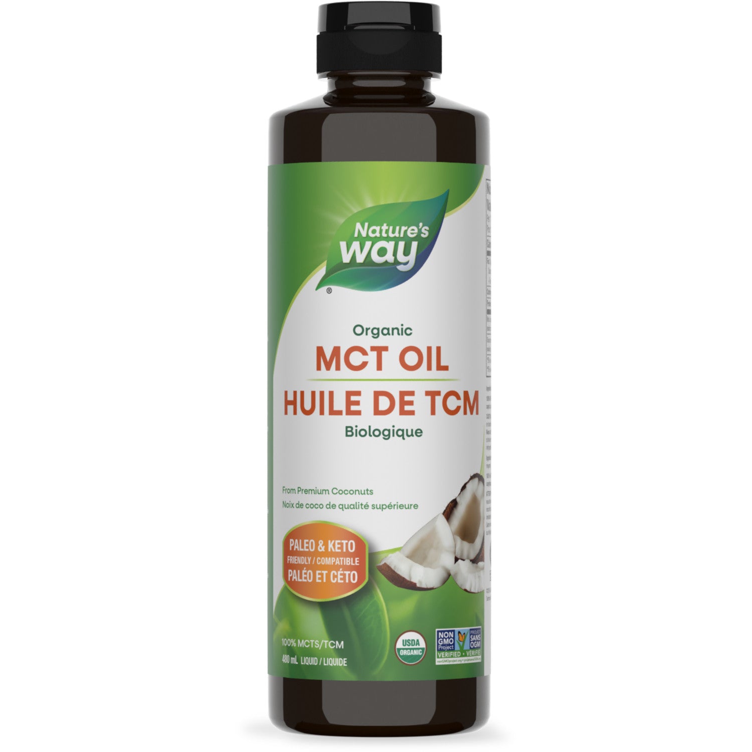 Nature's Way 100% MCT Oil From Coconut, Certified Organic / 16 fl oz (480 ml)