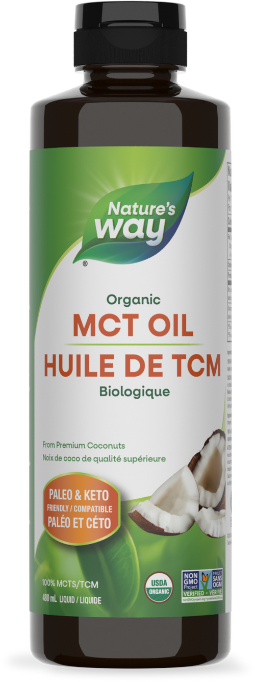 Nature's Way Huile 100 % MCT de noix de coco, certifiée biologique / 16 fl oz (480 ml)