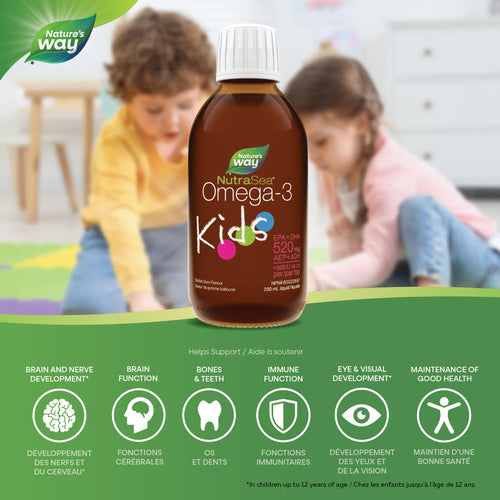 NutraSea® Kids Oméga-3 pour Enfants, Gomme balloune / 200 mL (6,8 oz liq.)