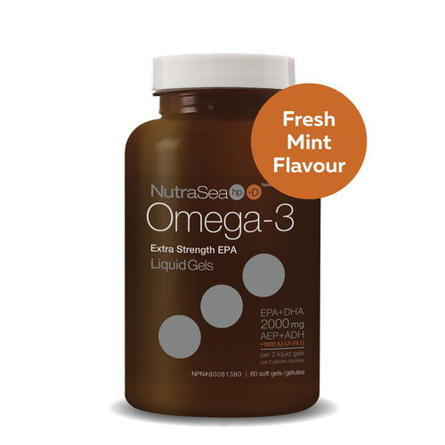 NutraSea® HP™ +D Omega-3 Liquid Gels, Fresh Mint / 60 softgels