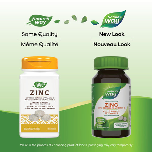 Zinc avec Echinacea &amp; Vitamine C / 60 pastilles