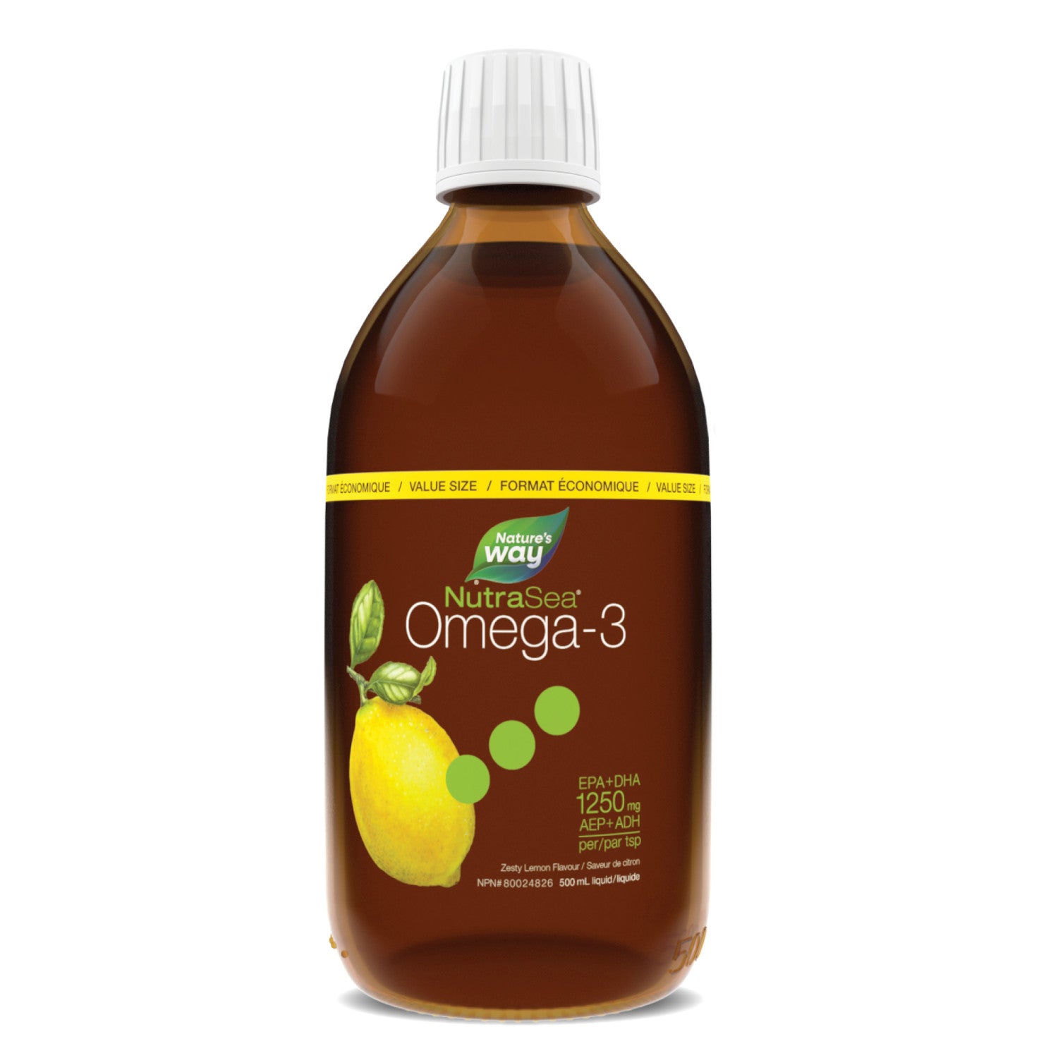 NutraSea® Omega-3, Lemon / 16.9 fl oz (500 ml)