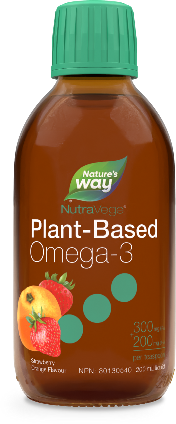 NutraVege™ Omega-3, Plant Based, Strawberry Orange / 6.8 fl oz (200 ml)