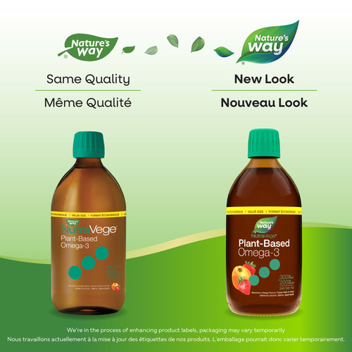 NutraVege™ Omega-3, à base de plantes, fraise orange / 16,9 fl oz (500 ml)