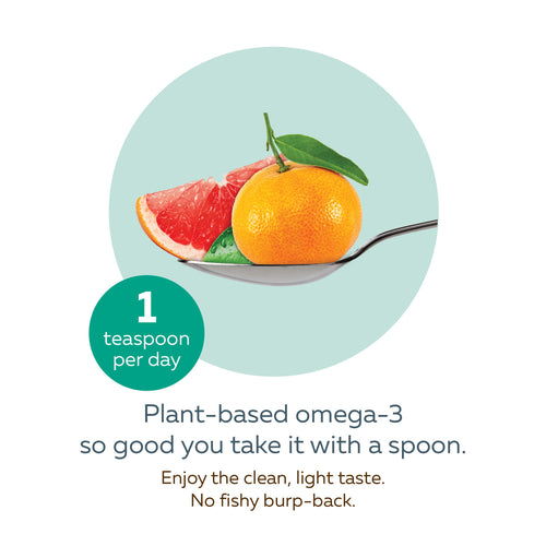 NutraVege™ Omega-3 +D, Plant Based, Extra Strength, Grapefruit Tangerine / 6.8 fl oz (200 ml)