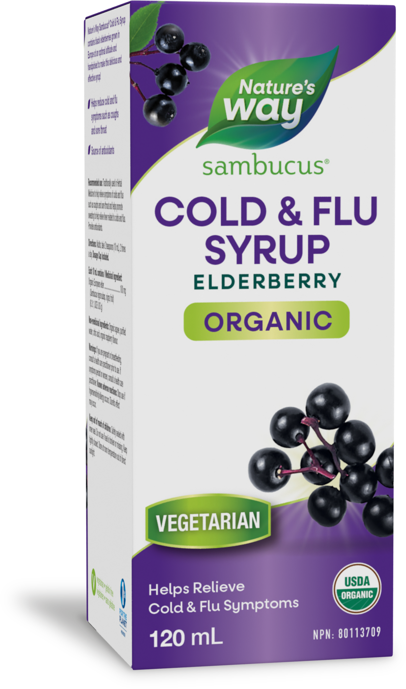 Organic Sambucus Cold and Flu Care, Syrup / 4 fl oz (120 ml)