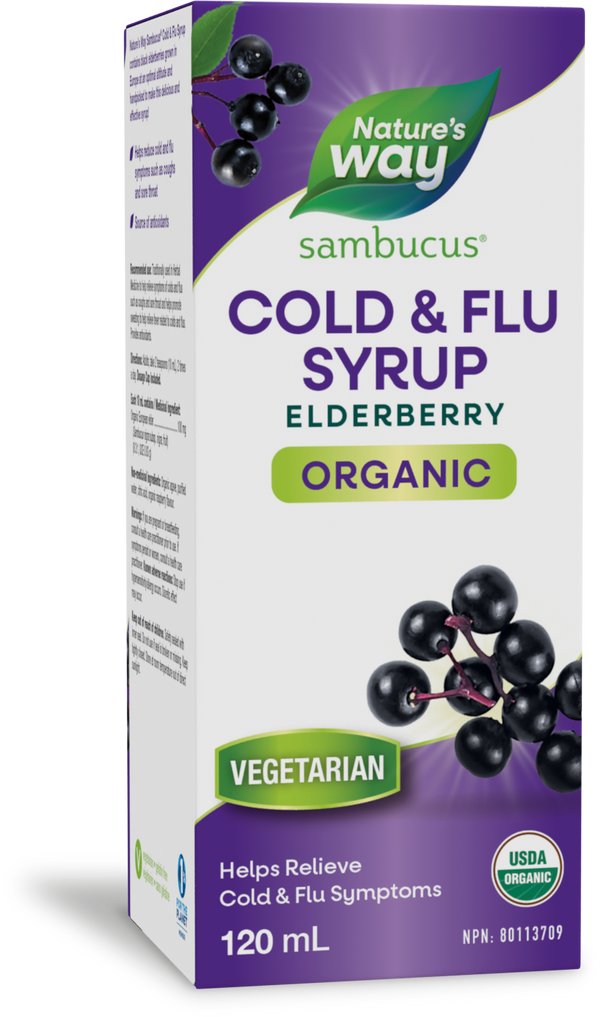 Organic Sambucus Cold and Flu Care, Syrup / 4 fl oz (120 ml)