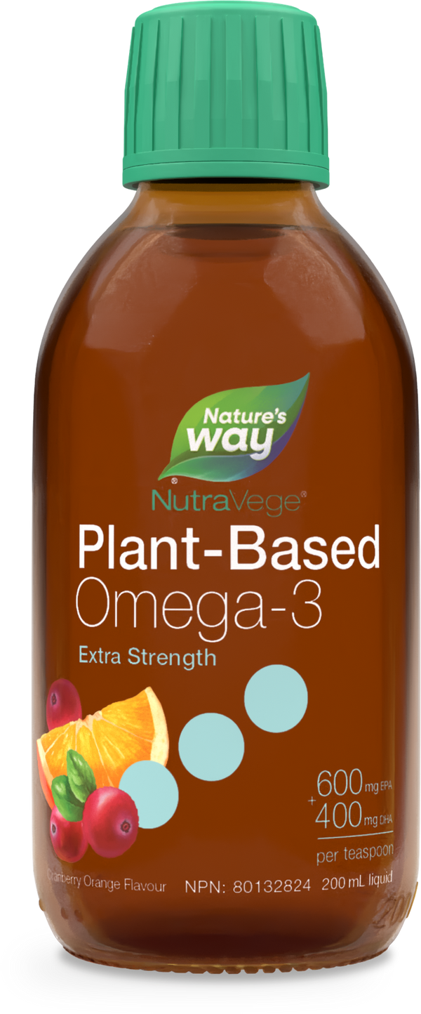 NutraVege Oméga-3 à base de plante, Extra fort, Canneberge Orange / 200 mL (6,8 oz liq.)
