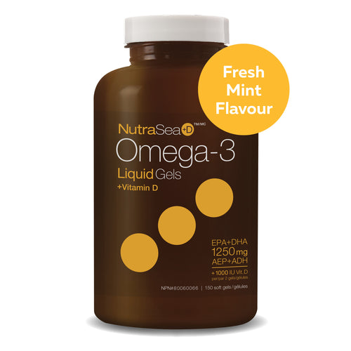 Gels liquides Oméga-3 NutraSea+D™, menthe fraîche / 150 gélules