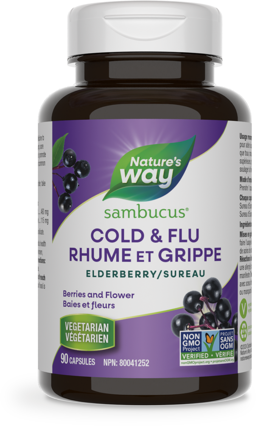 Sambucus Elderberry Cold and Flu Care Capsules / 90 capsules