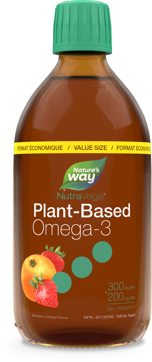 NutraVege™ Omega-3, Plant Based, Strawberry Orange / 16.9 fl oz (500 ml)